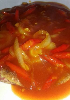 Foto resep Omelet Kornet Saus Asam Pedas
