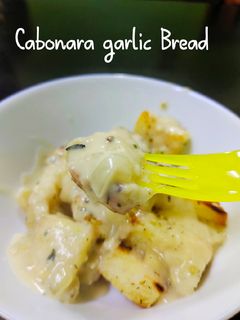 Gambar Cabonara garlic bread