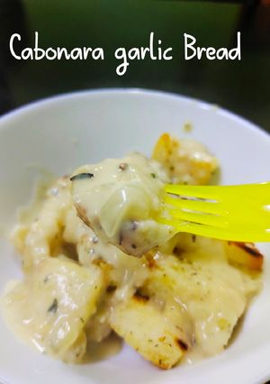 Gambar Cabonara garlic bread