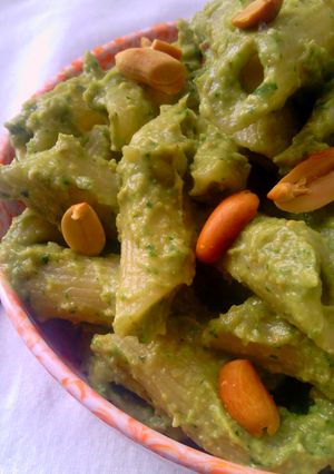A picture of Penne Pasta With Avocado Pesto.
