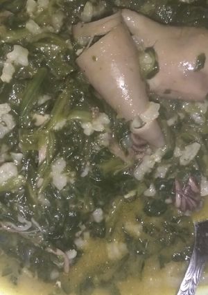 Φωτογραφία της συνταγής Σπανακόρυζο με καλαμαράκια φλόκος