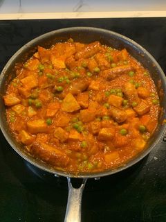 Una foto de Salchichas en salsa