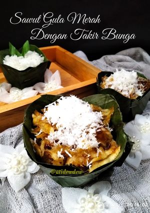Foto resep *Sawut Gula Merah dengan Takir Bunga*