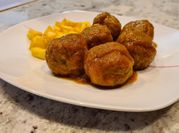 Una foto de albondigas de carne de cerdo