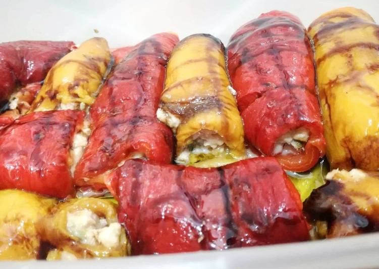 Ricetta Involtini Di Peperoni Ripieni Con Tonno E Pane Di Maria Angela Alfarano Cookpad