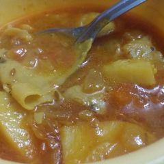 A picture of Aloo Papad Ki Sabji.