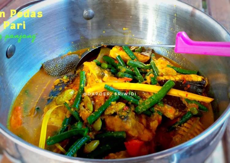 Resep Asam Pedas Ikan Pari Kacang Panjang Lezat