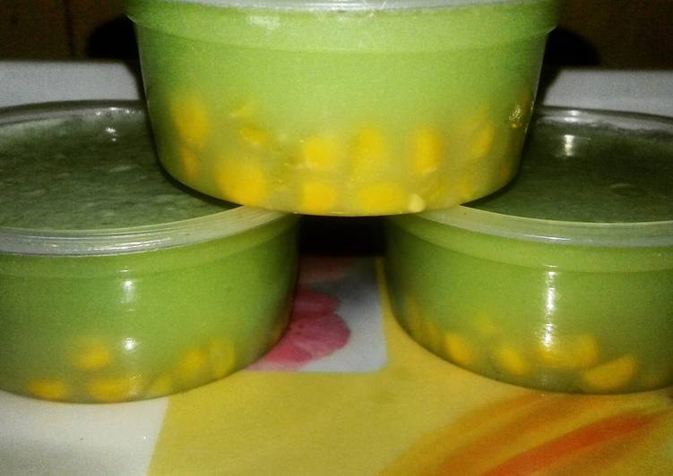 Puding Kacang Ijo Jagung Aroma Melon Ala Bujang Ting-ting