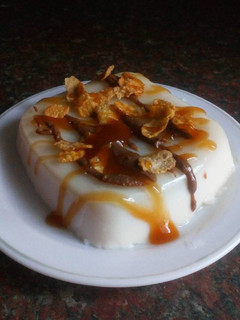 Una foto de Flan de claras