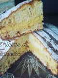 Torta al torrone con crema pasticcera al torrone