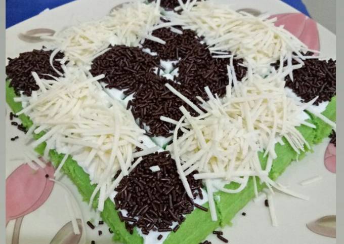 Bolu Kukus Pandan Coklat Keju