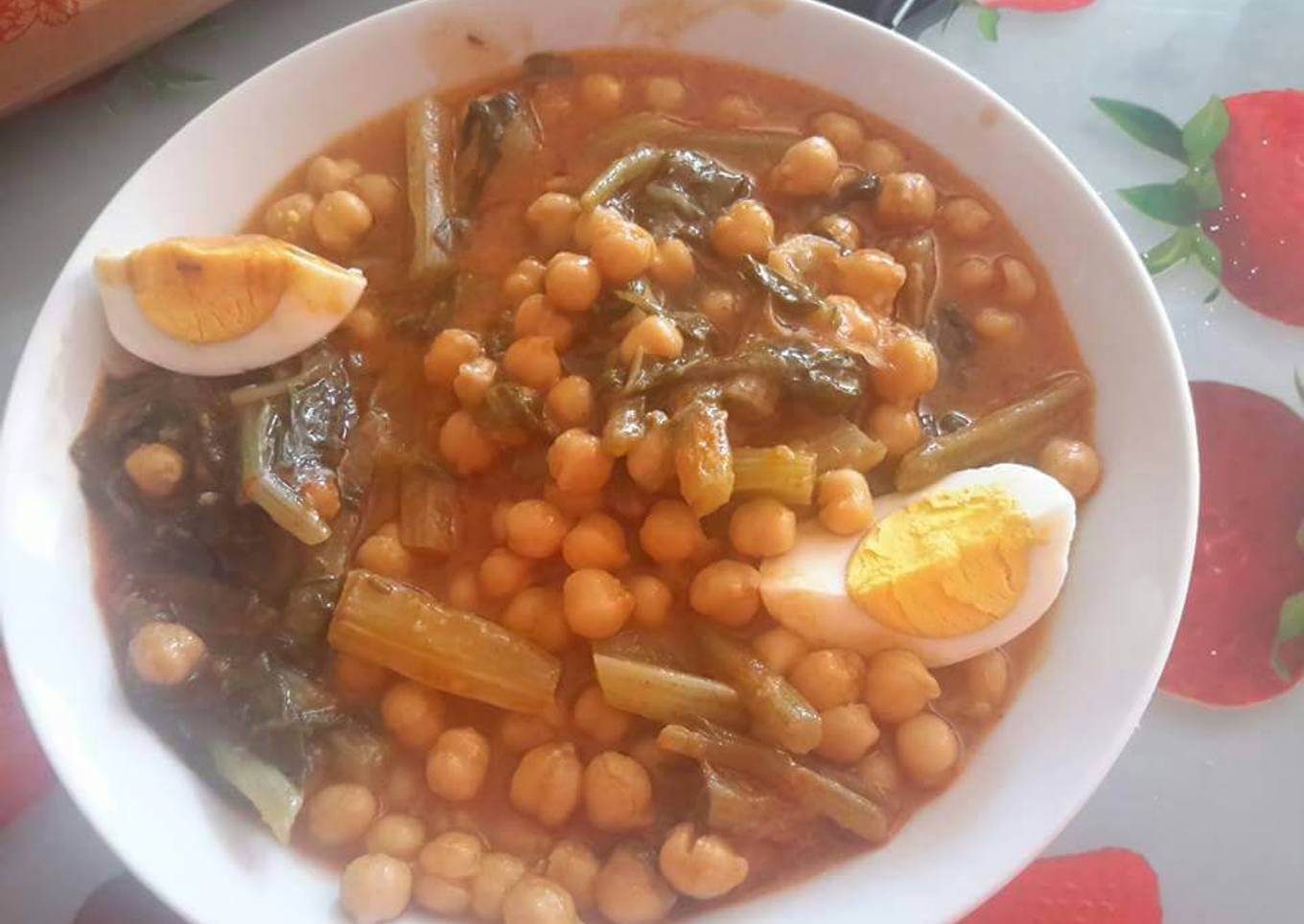 Garbanzos con acelgas