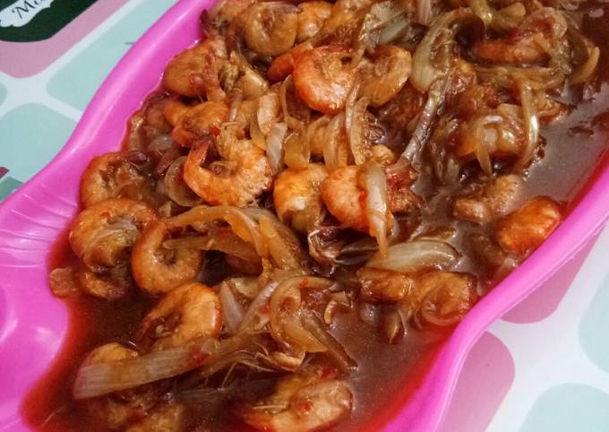 Udang pedas asam manis