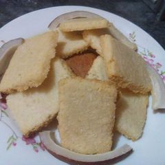 A picture of Coconut Cookies🌈🍪🍪🍪☕.