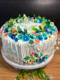 تزيين كعكة عيد الميلاد بالزهور الربیع 🎂