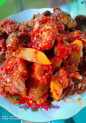 Foto resep Balado hati ampela,ayam dan kentang