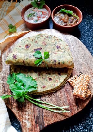 A picture of Methi thepla.