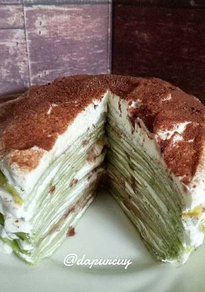 Foto resep Green tea milo mille crepe