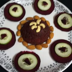 A picture of Beetroot halwa.