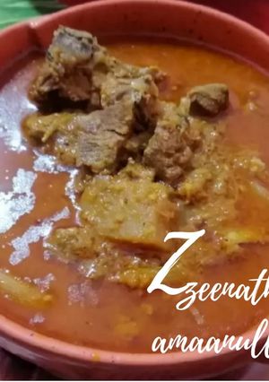 A picture of Hyderabadi Aloo Gosht Khorma.