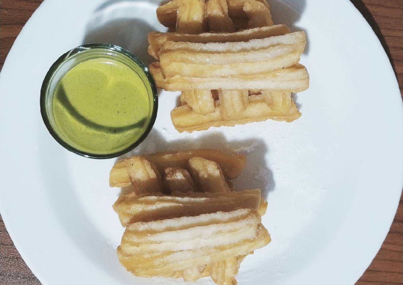 Resep Churros saus matcha