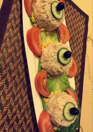 صورة لوصفة سلطة الرز بالتونة