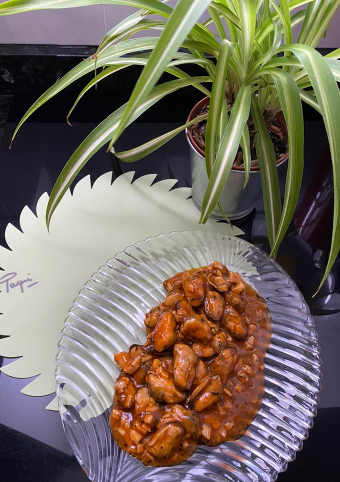 Una foto de Mejillones en salsita de ajito y vino blanco