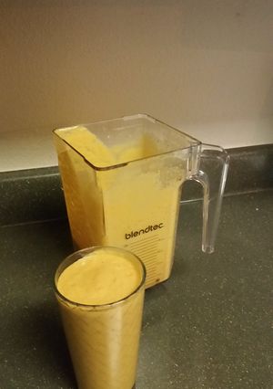 A picture of Pumpkin Pie Protein Smoothie.
