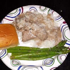 A picture of Crock pot beef tips.