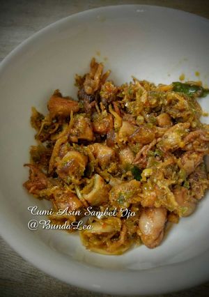 Foto resep Cumi Asin Mix teri Sambel ijo