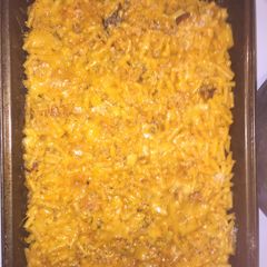 A picture of Bacon Mac n Cheese Casserole.