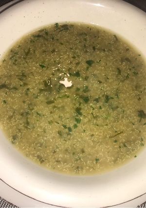 Una foto de Sopa de quinoa