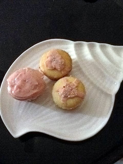 A picture of strawberry icing.
