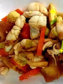 รูปของ ปลาหมึกผัดยอดข้าวโพด