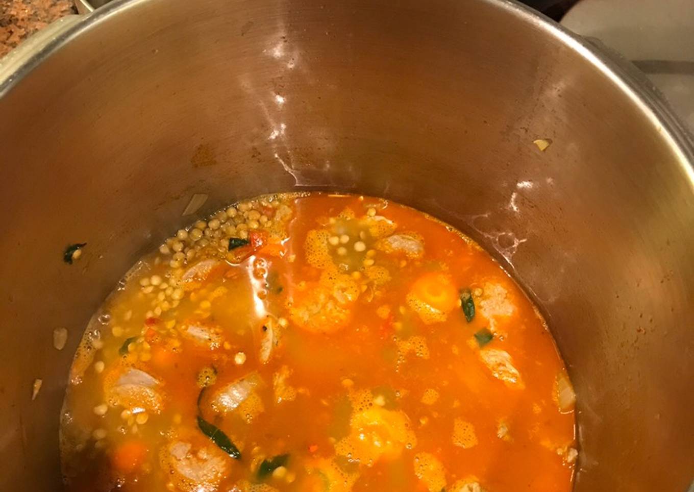 Guiso de lentejas en olla a presión