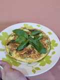 Zucchini, huevos y verdeos