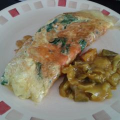 A picture of Garden spinach omelette.