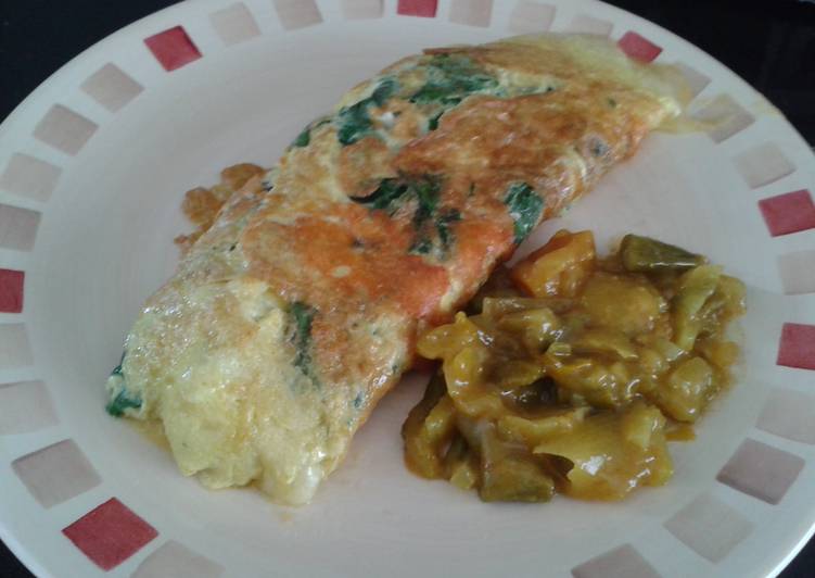 Recipe of Quick Garden spinach omelette