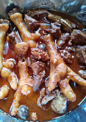 Foto resep Krengsengan pedas Ampela hati ayam mix ceker