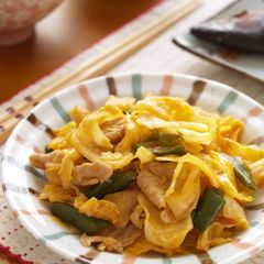A picture of Stir Fried Pork and Cabbage with Ketchup and Miso.