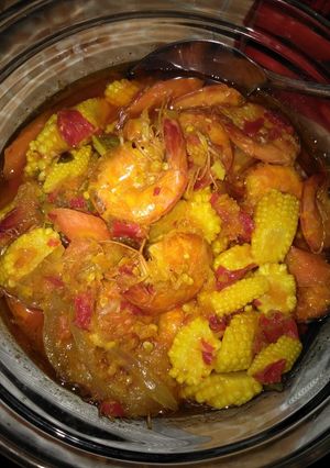 Foto resep Udang masak pedas