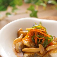 A picture of Cod with Vegetable Ankake Sauce.