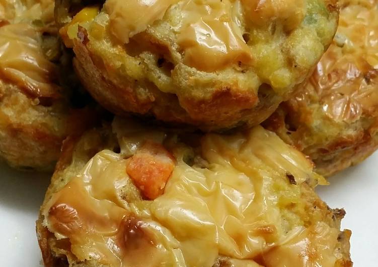 Steps to Prepare Speedy Mixed Vege with Mashed Potatoes Mufpie 😍👍