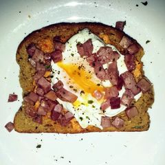 A picture of Poached egg delight.