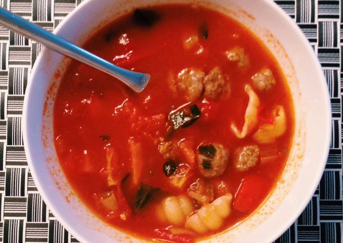 Tomato Soup With Meatballs