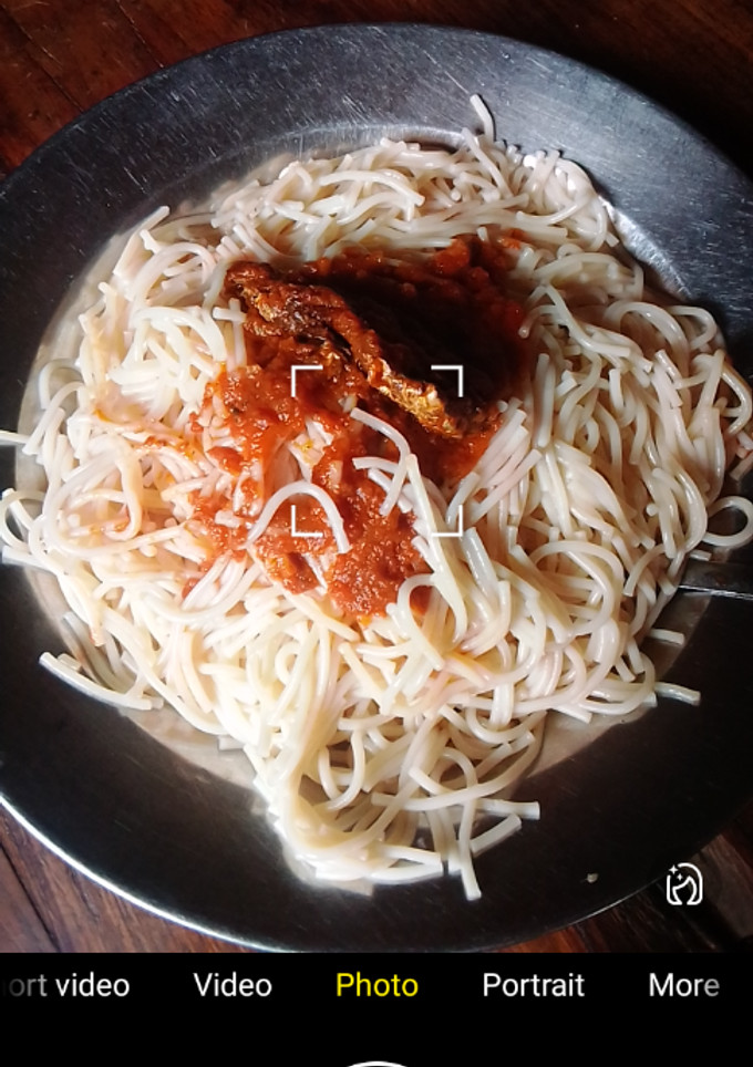 A picture of Spaghetti with stew.