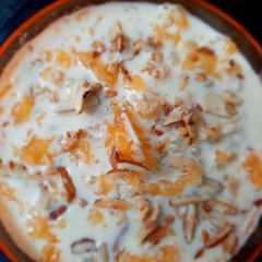 A picture of Orange sabudana kheer.