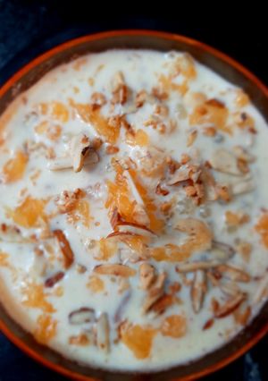 A picture of Orange sabudana kheer.