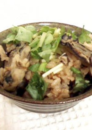 A picture of Mixed Rice with Red Miso and Oysters.