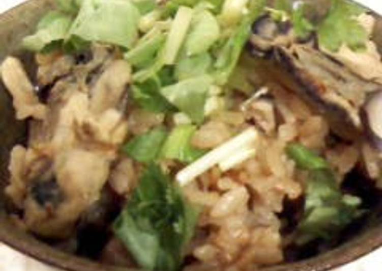 Recipe of Quick Mixed Rice with Red Miso and Oysters